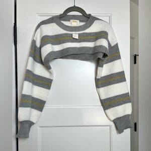 Anthropologie Maeve Striped Striped Cropped sweater (Med)